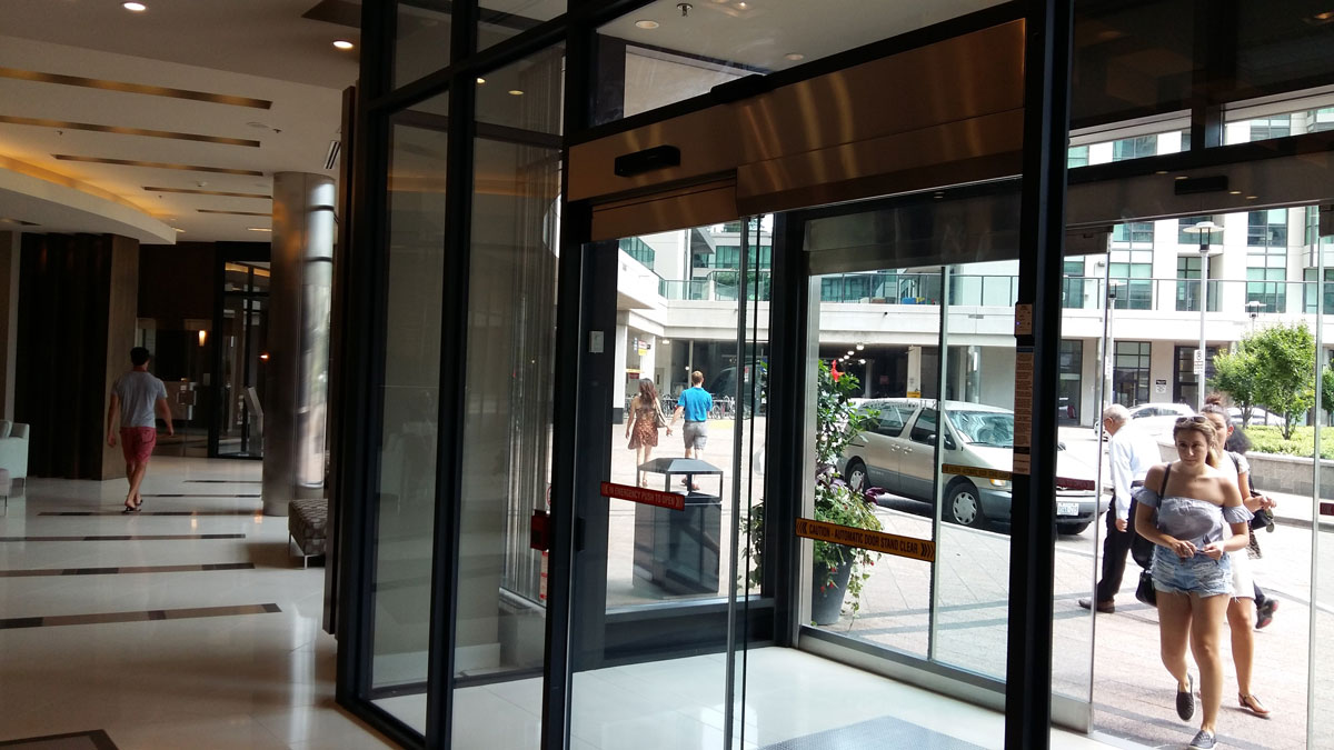 Automatic Sliding Door Installation and Repair in a commercial building