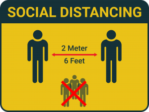 social distance sign