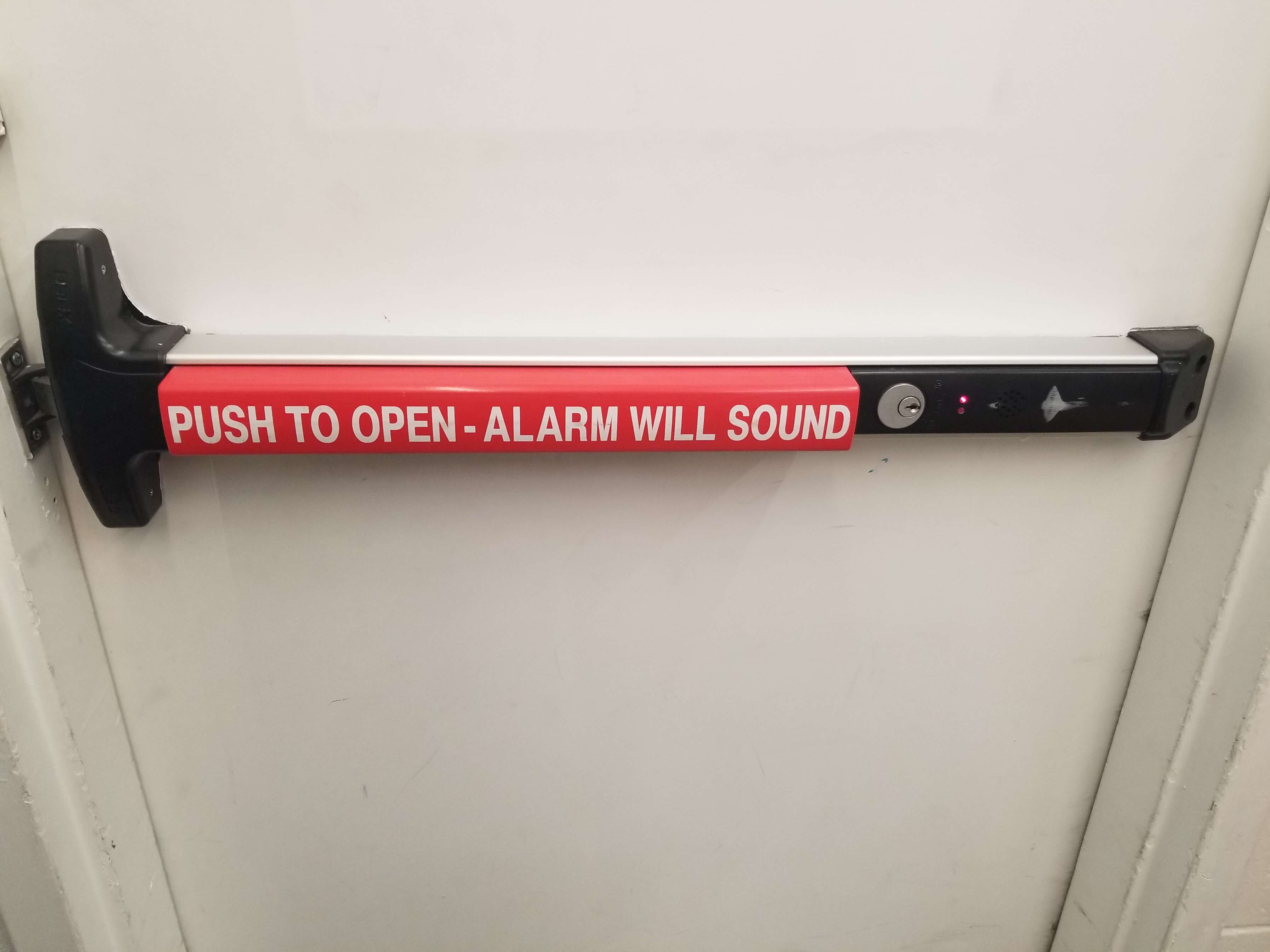 Push to Open Door Alerm System